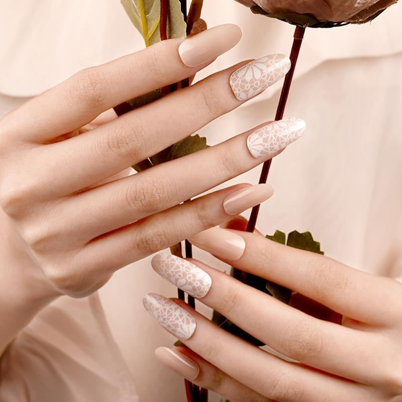 Lily Lace Semi-cured UV Gel Nail Wraps-NG200286