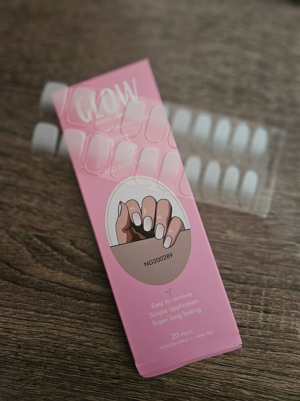 Milky White Ombre Semi-cured UV Gel Nail Wraps-NG200289