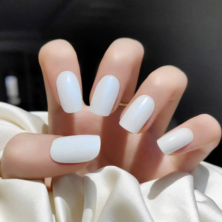 Snow White Semi-cured UV Gel Nail Wraps-NG200003