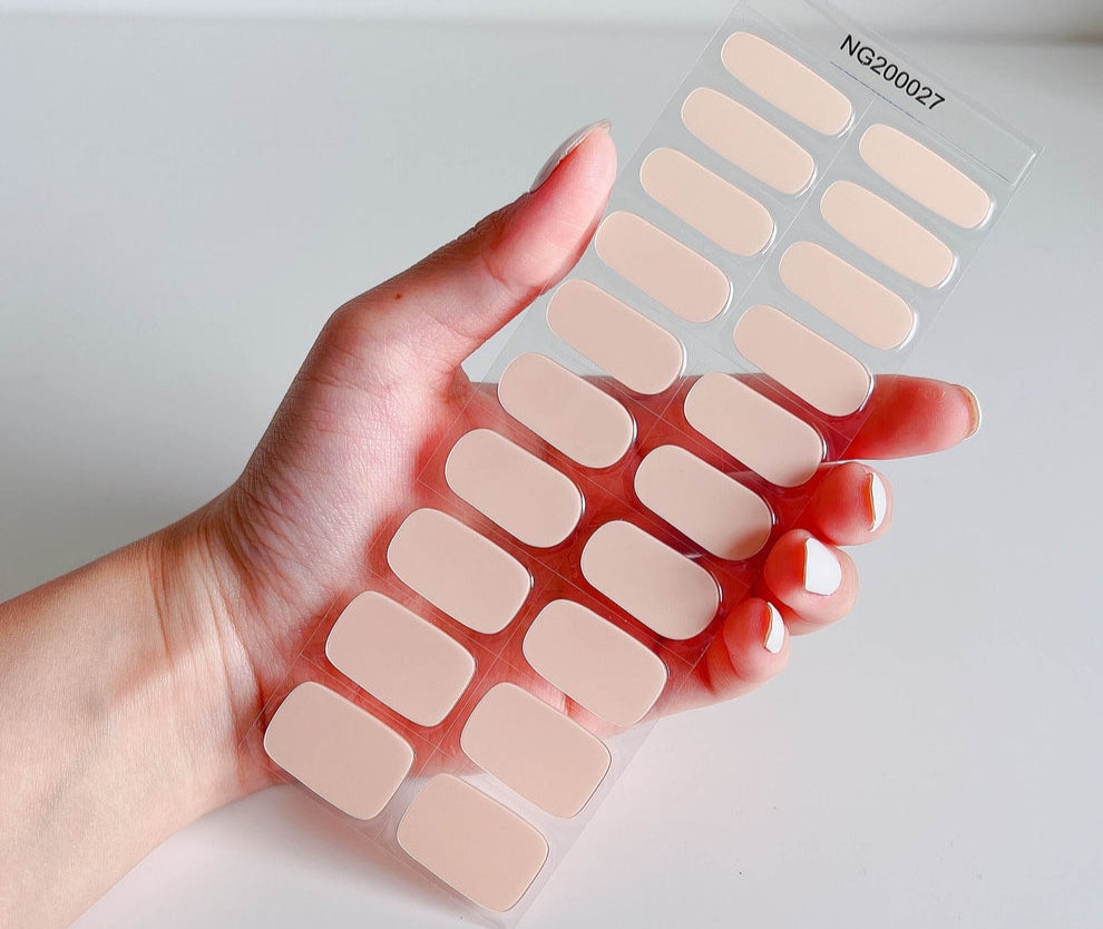 XLight Nude Design Semi-cured UV Gel Nail Wraps-NG200027