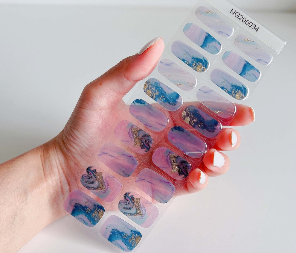 Marble Semi-cured UV Gel Nail Wraps-NG200034