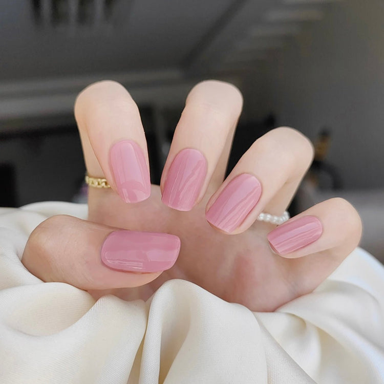 Blushing Pink Semi-cured UV Gel Nail Wraps-NG200060