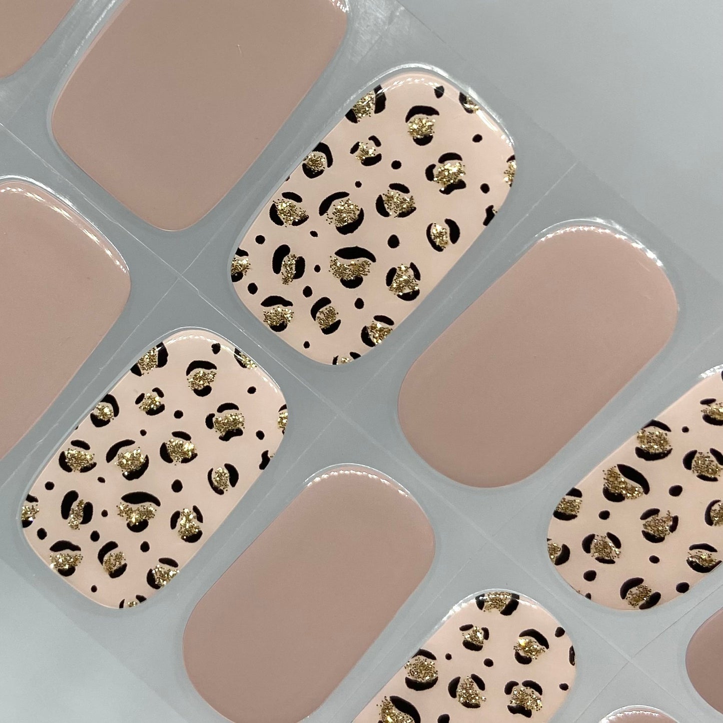 Tan Leopard Semi-cured UV Gel Nail Wraps-NG200158