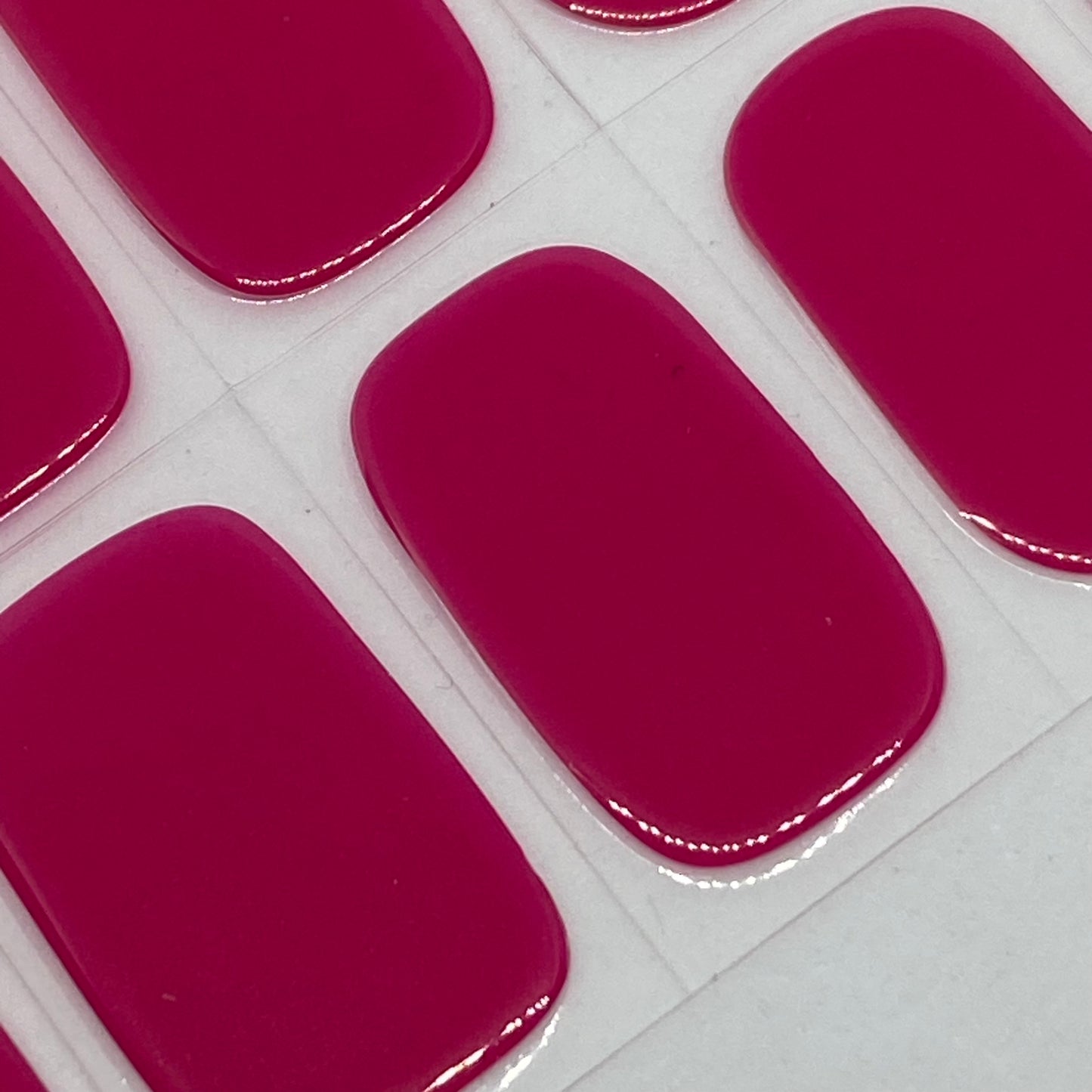 Raspberry Semi-cured UV Gel Nail Wraps-NG200311