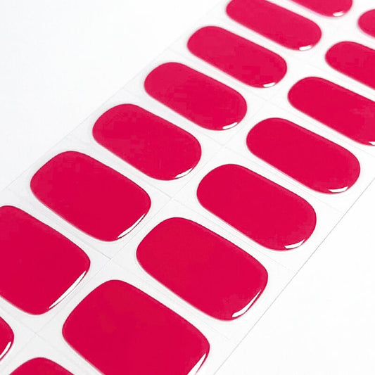 Raspberry Semi-cured UV Gel Nail Wraps-NG200311