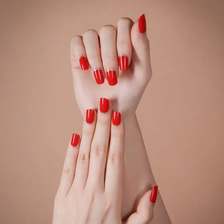 Red Lady Semi-cured UV Gel Nail Wraps-NG200202