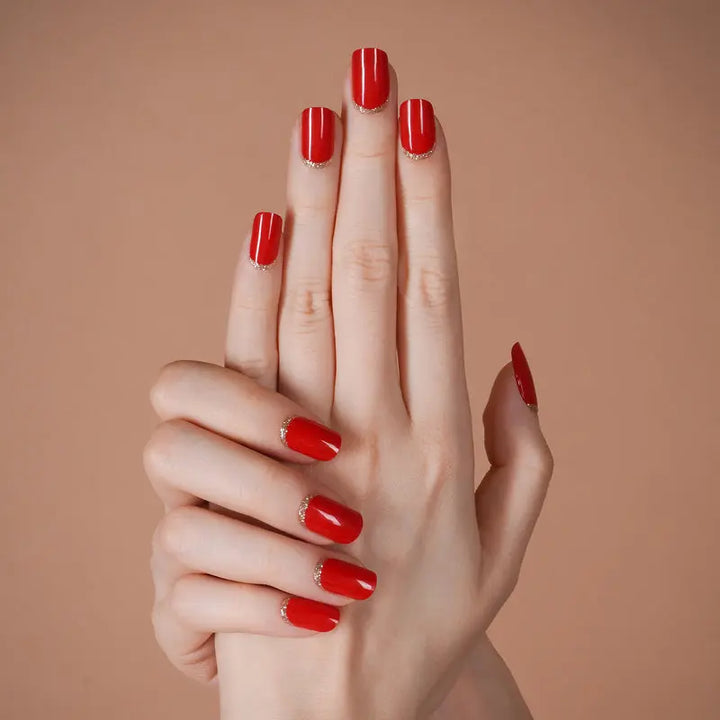 Red Lady Semi-cured UV Gel Nail Wraps-NG200202