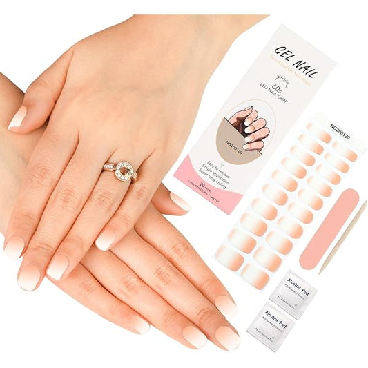 Latte Ombre Semi-cured UV Gel Nail Wraps-NG200120