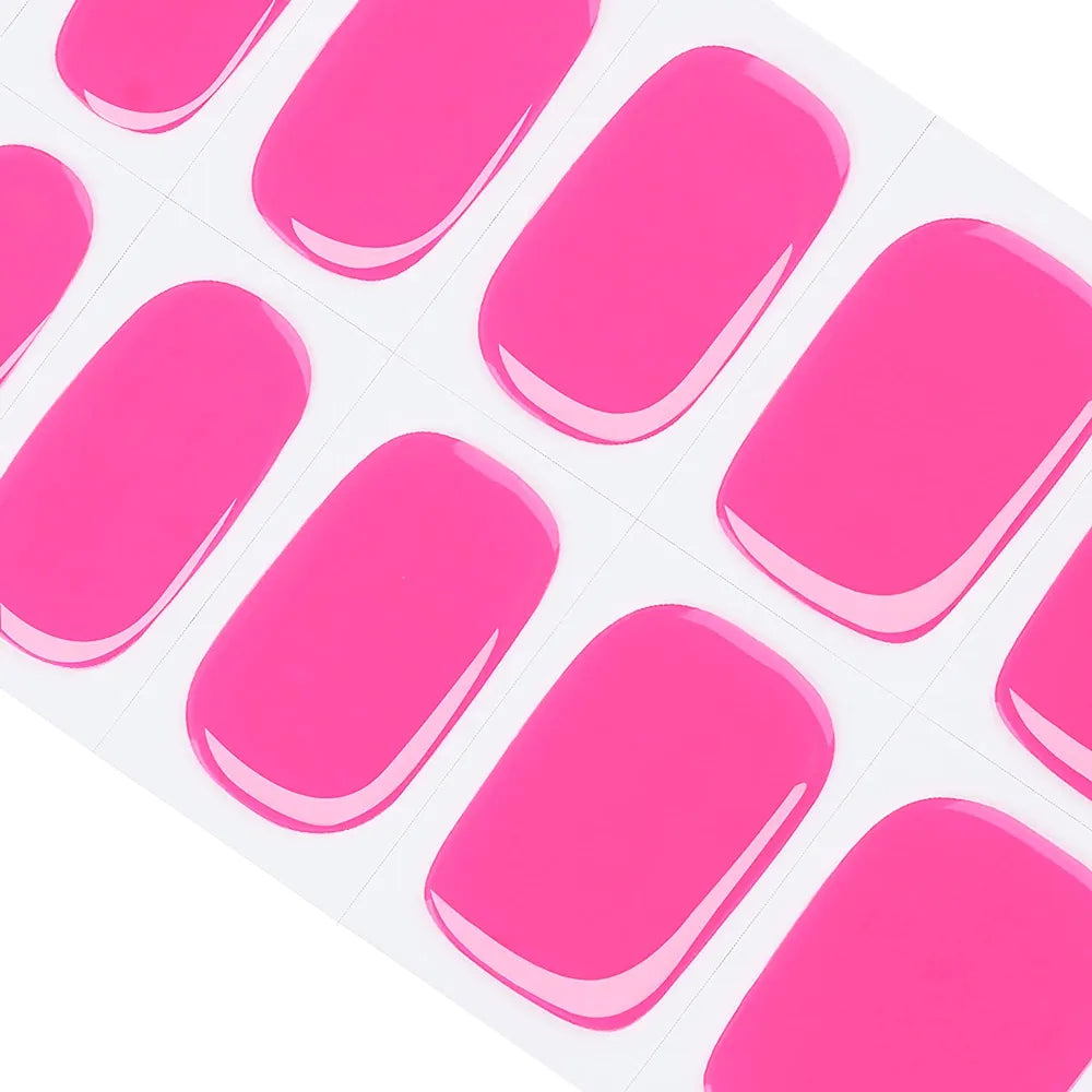 Barbie Pink Design Semi-cured UV Gel Nail Wraps-NG200084