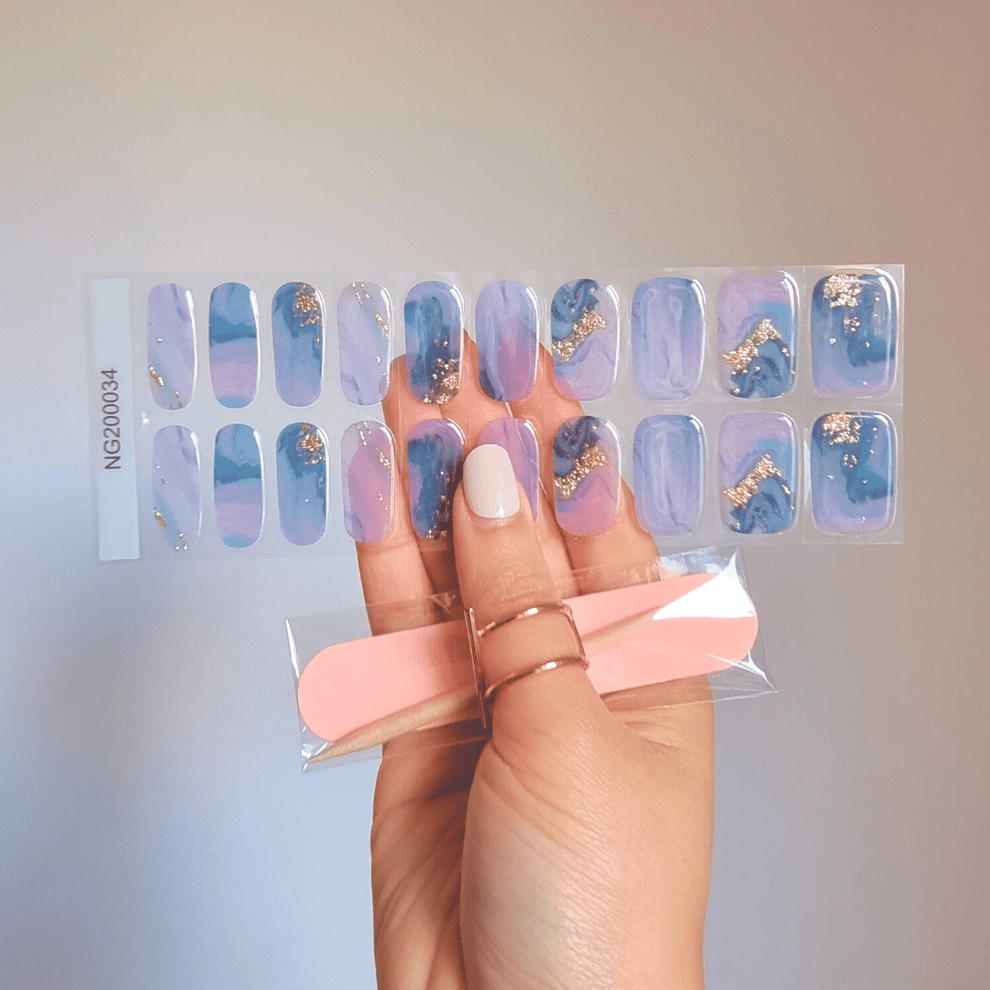 Marble Semi-cured UV Gel Nail Wraps-NG200034