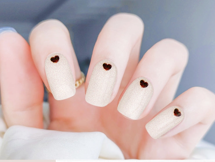 Glitter Hearts Semi-cured UV Gel Nail Wraps-NG200331