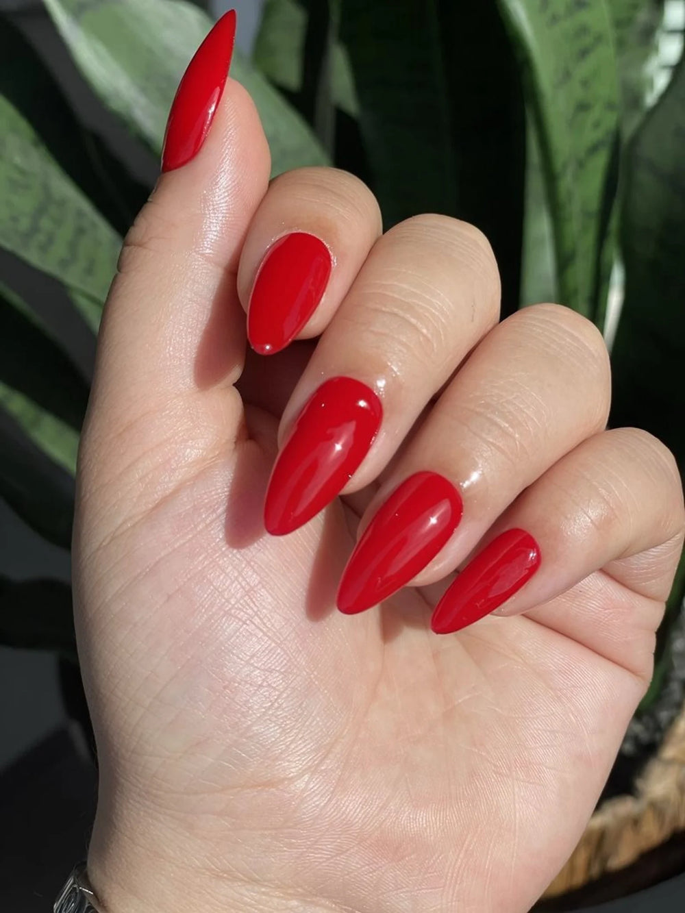 Carmine Red Semi-cured UV Gel Nail Wraps-NG200002