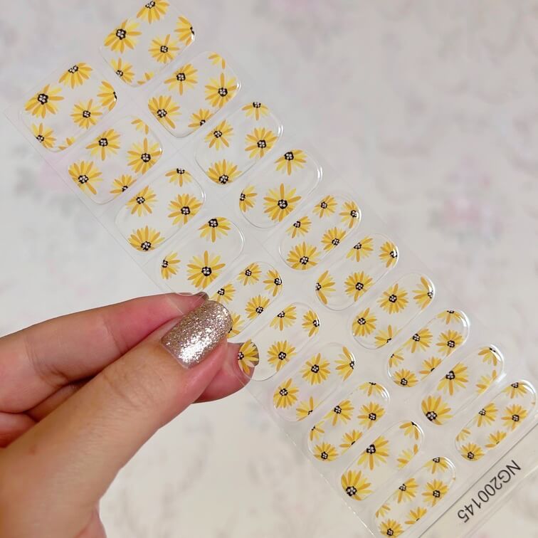 Sunflowers Semi-cured UV Gel Nail Wraps-NG200145