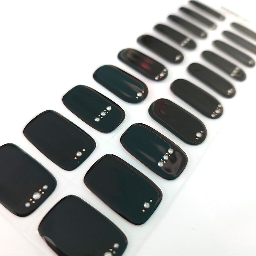 Black Diamonds Semi-cured UV Gel Nail Wraps-NG200147