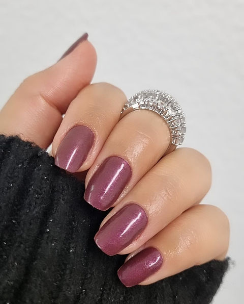 Plum Glitter Semi-cured UV Gel Nail Wraps-NG200183