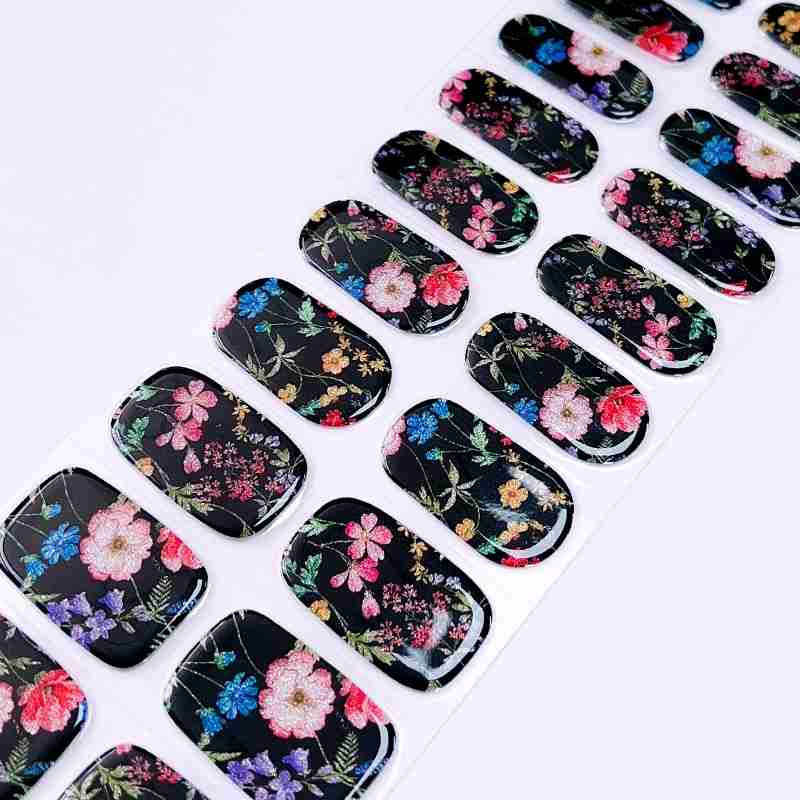 Flower Garden Semi-cured UV Gel Nail Wraps-NG200204