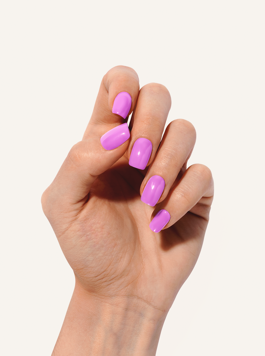 Soft Purple (Glow in the Dark) Semi-cured UV Gel Nail Wraps-NG200246