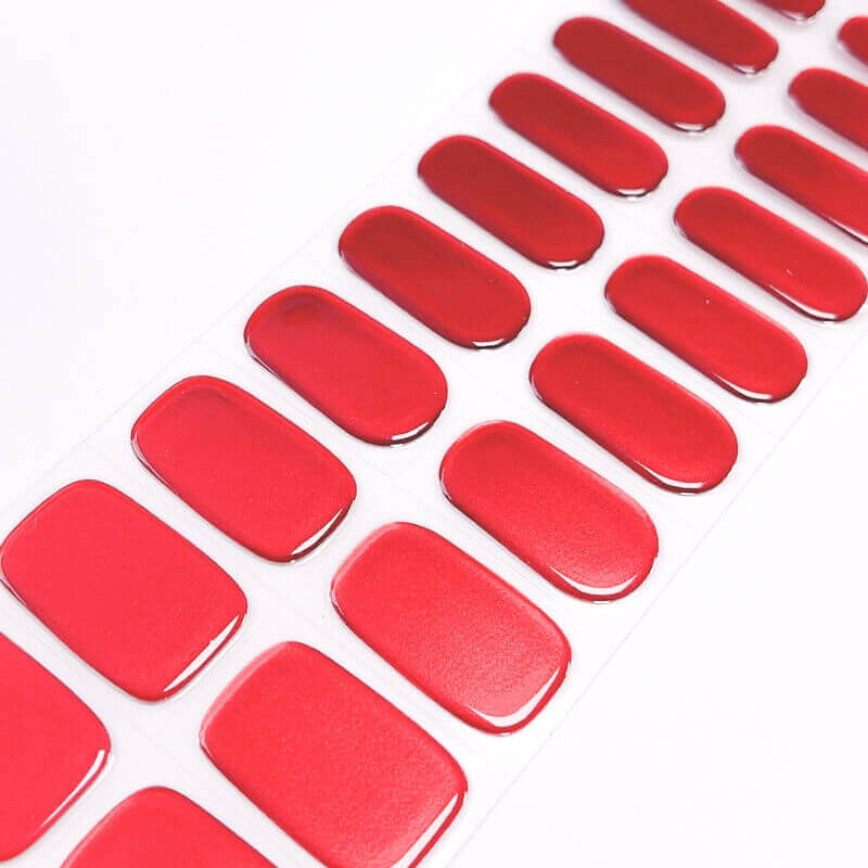 Metallic Red Semi-cured UV Gel Nail Wraps-NG200099