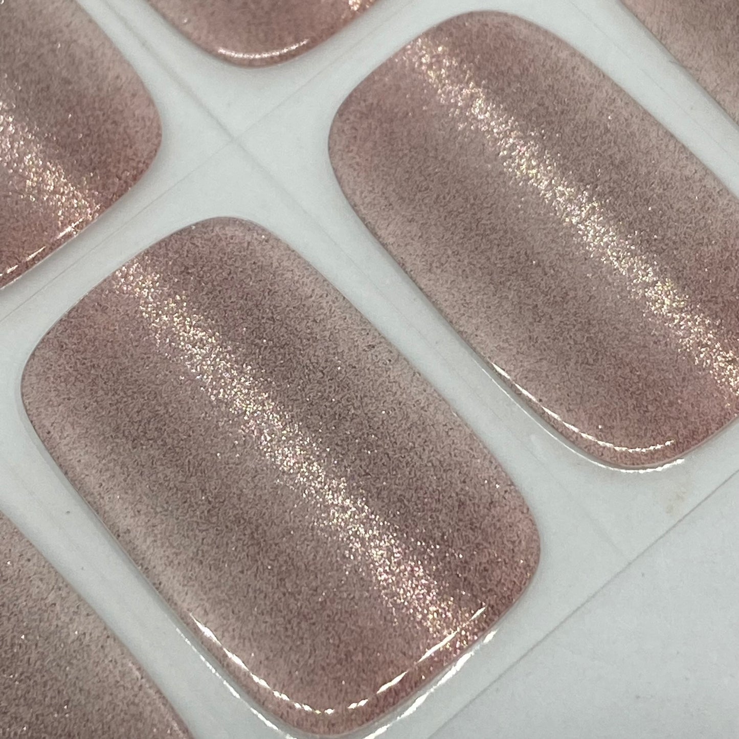 Peachy Cat-Eye Semi-cured UV Gel Nail Wraps-NG200382