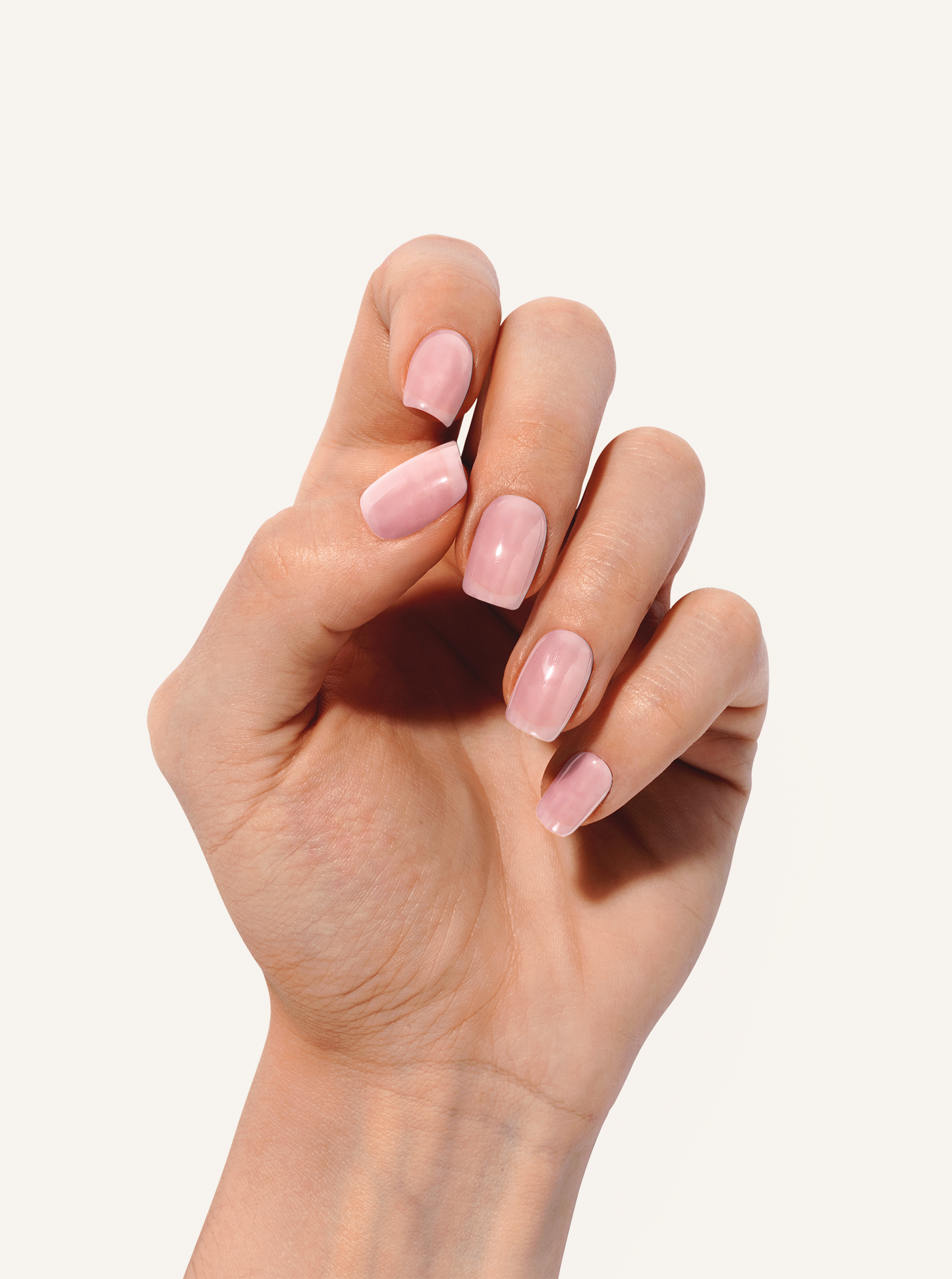 Nude Blush Semi-cured UV Gel Nail Wraps-NG200326