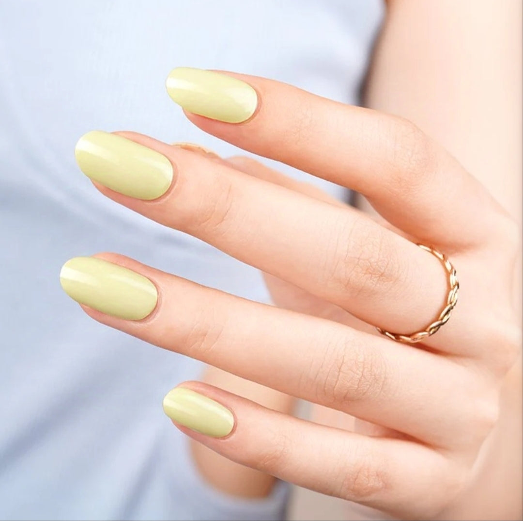 Lemon Sorbet Semi-cured UV Gel Nail Wraps-NG200386