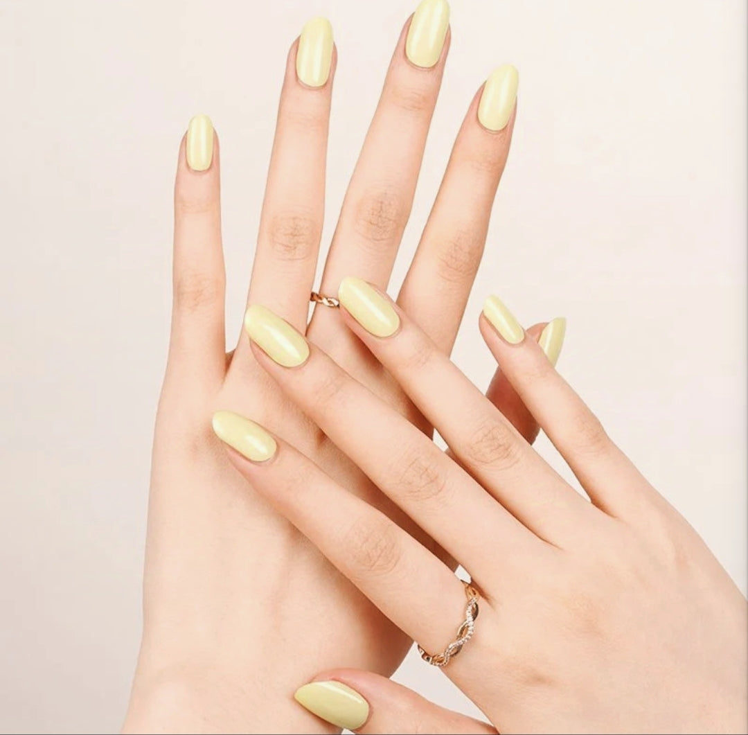 Lemon Sorbet Semi-cured UV Gel Nail Wraps-NG200386