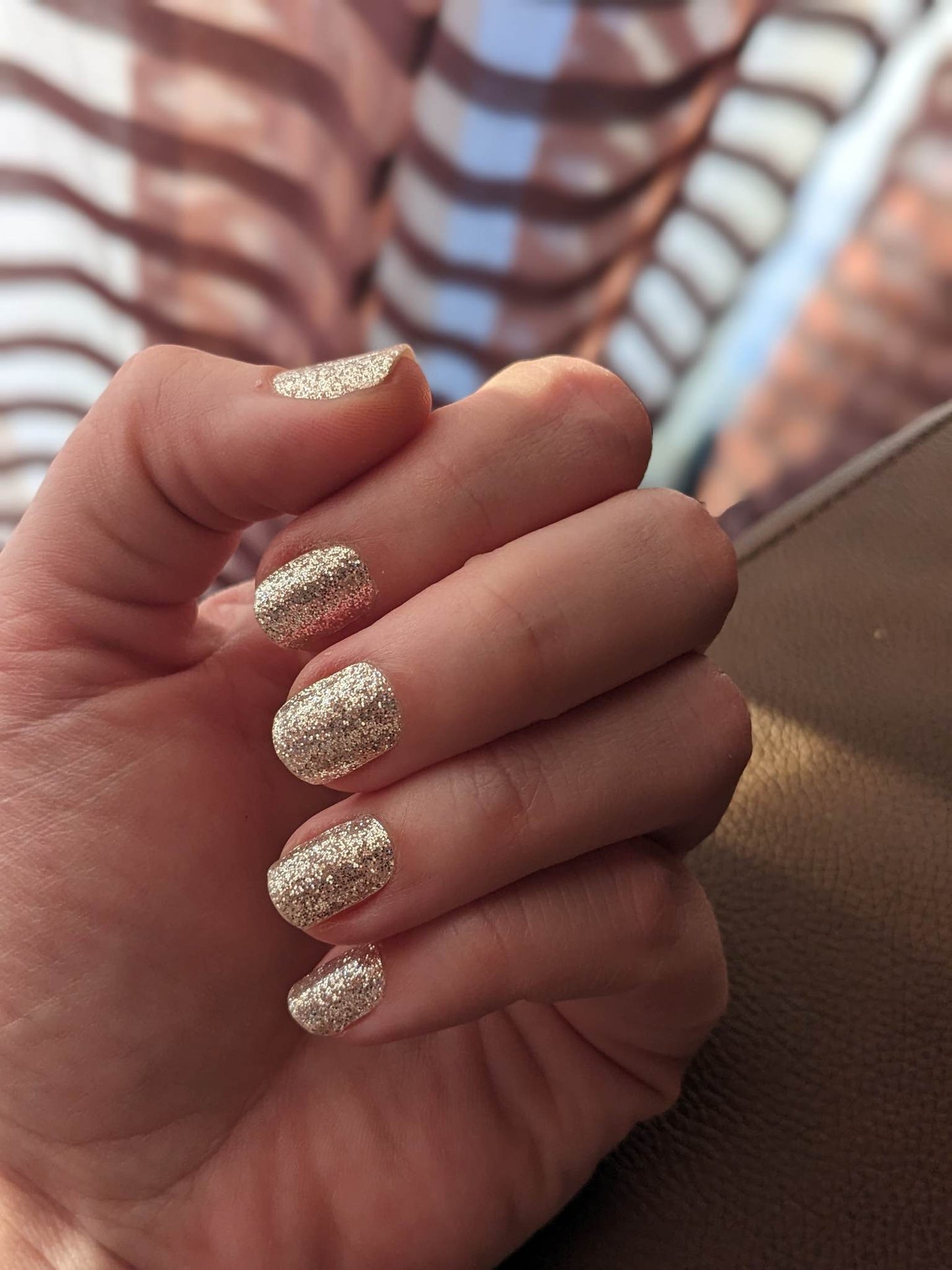 Golden Glitter Semi-cured UV Gel Nail Wraps-NG200125