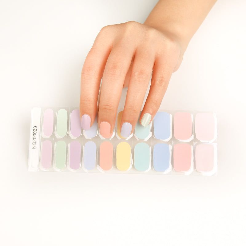 Cotton Candy Semi-cured UV Gel Nail Wraps-NG200023